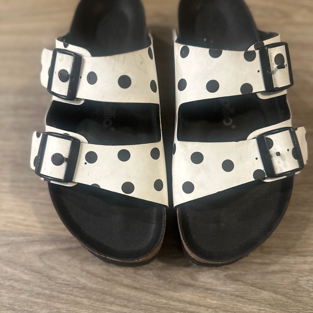 Papillio Black and White Polka Dot Sandals Pre-owned
